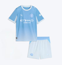 Camisa e Pantalones Cortos para Niños Manchester City Home 26/27