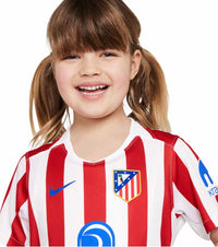 Camiseta y Pantalones Cortos para Niños Atletico de Madrid Home 25/26