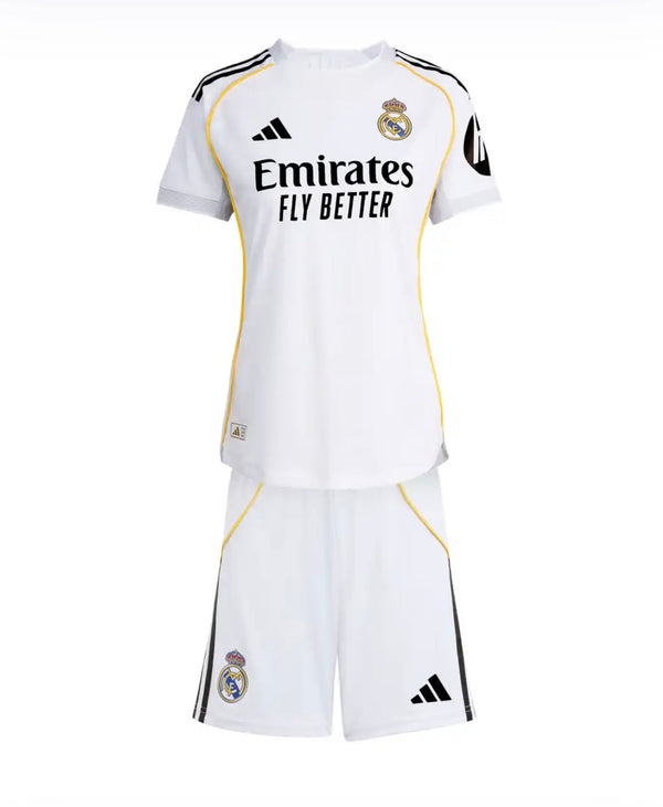 Camiseta y Pantalones Cortos Niños Real Madrid Home 25/26