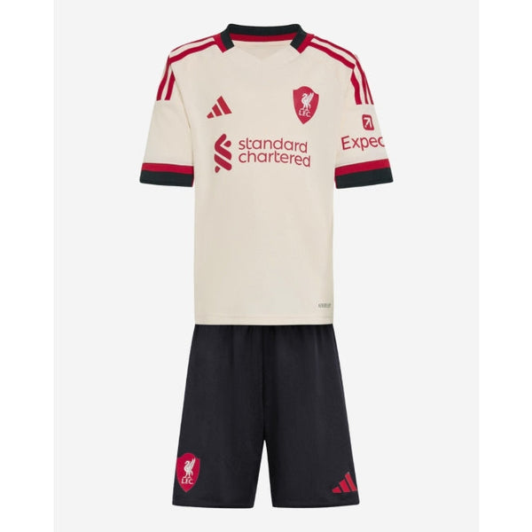 Camiseta y Pantalones Cortos para niños Liverpool Away 25/26