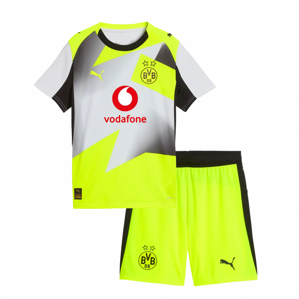 Camiseta y Pantalones Cortos para Niños Borussia Dortmund Away 25/26