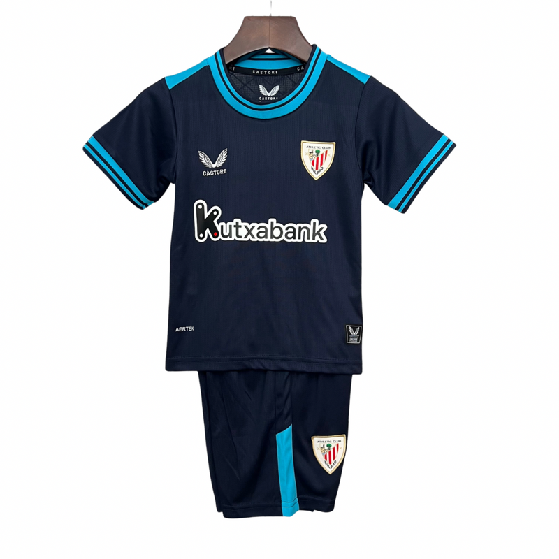 Camisetas y Pantalones Cortos Niños Athletic Bilbao Away 25/26