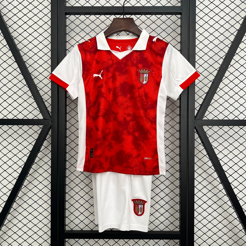 Camiseta y Pantanoles Cortos Niño Braga Home 25/26