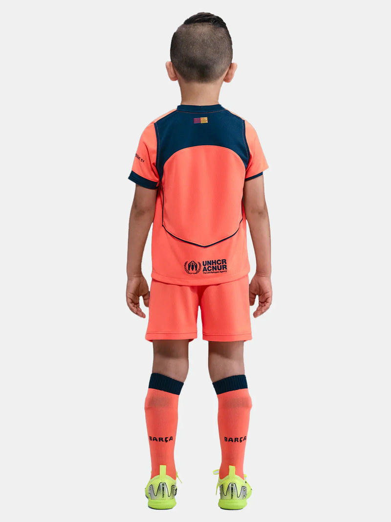 Camisa e Pantalones Cortos para Niño FC Barcelona Third 25/26 - Con Medias