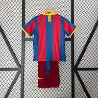 Camiseta y Pantalón Corto Niño FC Barcelona Retro Home 10/11