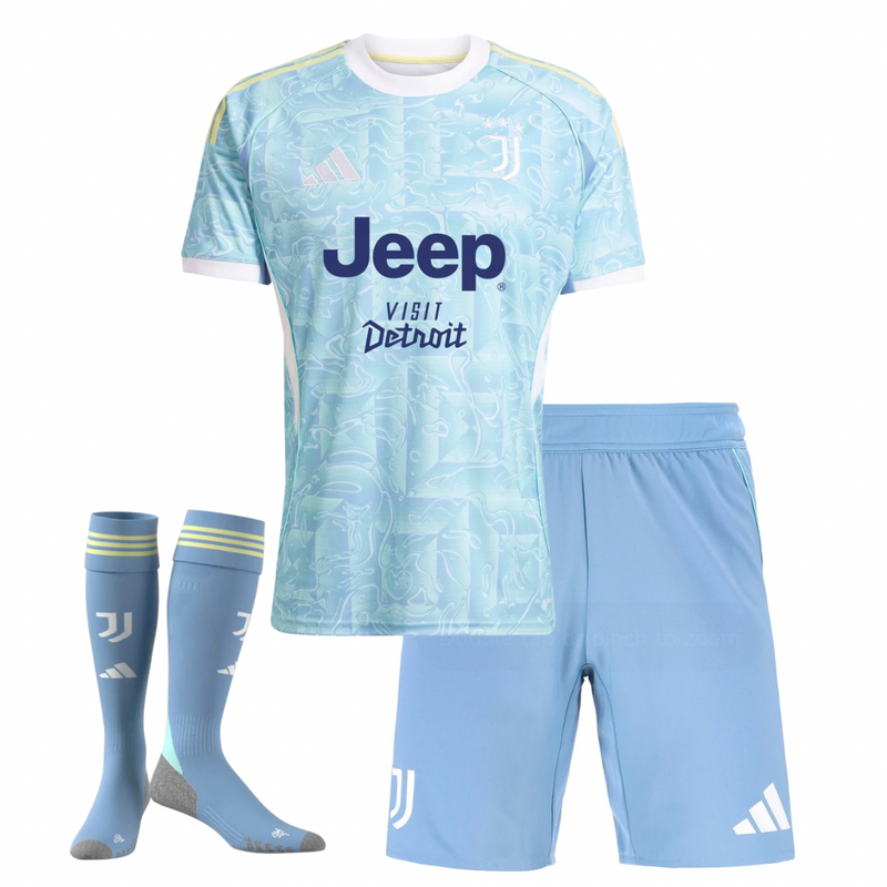 Camisa y Pantalones Cortos para Niños Juventus Away 25/26 - Con Calzettoni