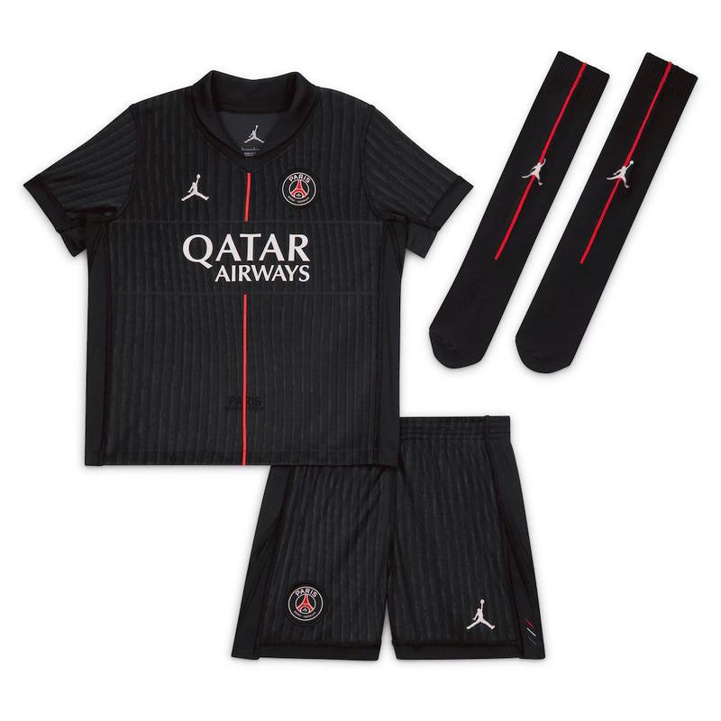 Camisa e Pantalones Cortos para Niños PSG Jordan Fourth 25/26 - Con Medias