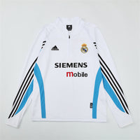 Camiseta de entrenamiento retro de manga larga del Real Madrid 03/04