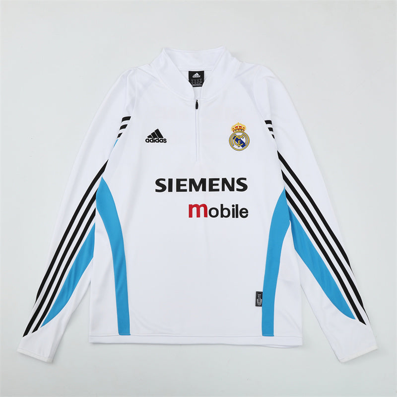 Camiseta de entrenamiento retro de manga larga del Real Madrid 03/04