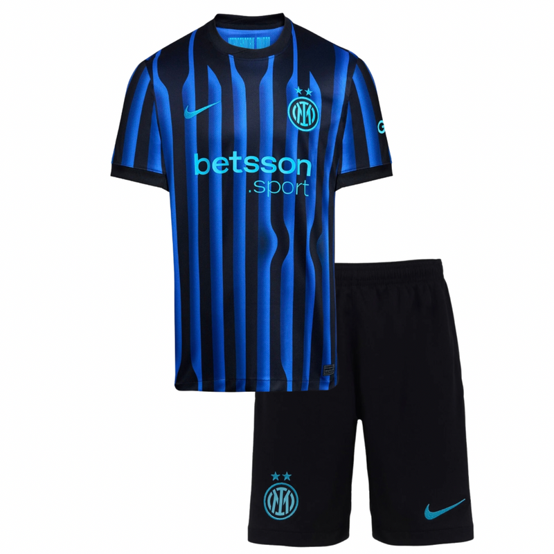Camiseta y Pantalon Corto para Niño Inter Home 25-26