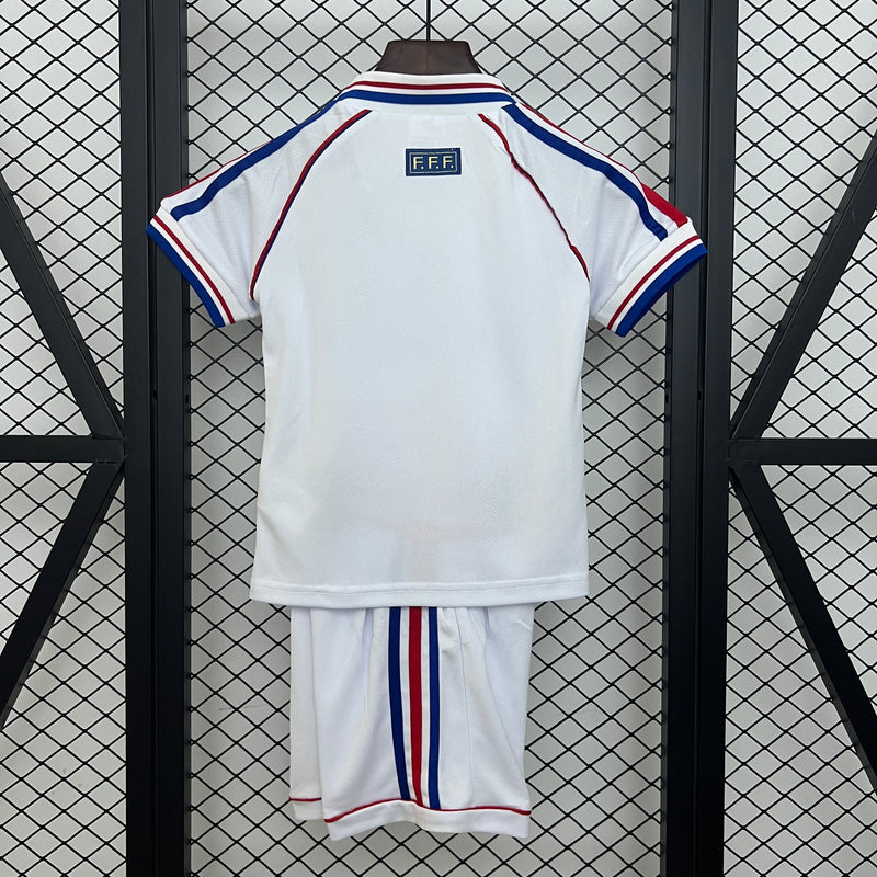 Camisa e Pantalones Cortos para Niño Retro Francia Away 1998