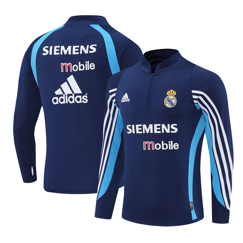 Camiseta de entrenamiento retro de manga larga del Real Madrid 03/04