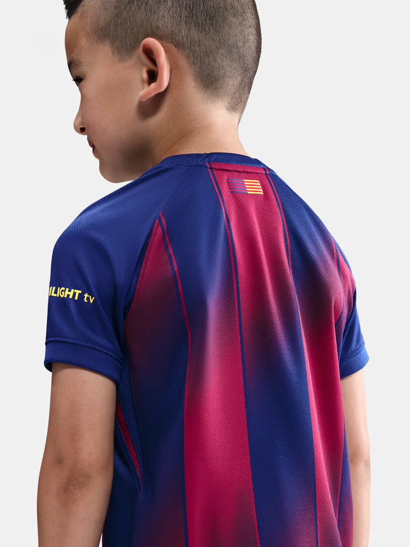 Camisa e Pantalones Cortos para Niño FC Barcelona Home 25/26 - Con Medias