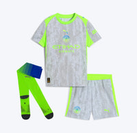 Camisa e Pantalones Cortos para Niños Manchester City Third 25/26 - Con Medias