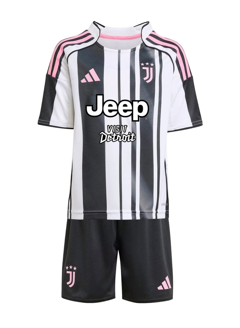 Camisa y Pantalones Cortos para Niños Juventus Home 25/26