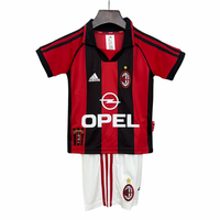 Camiseta y Pantalon Corto para Niño Retro AC MILAN 98/99