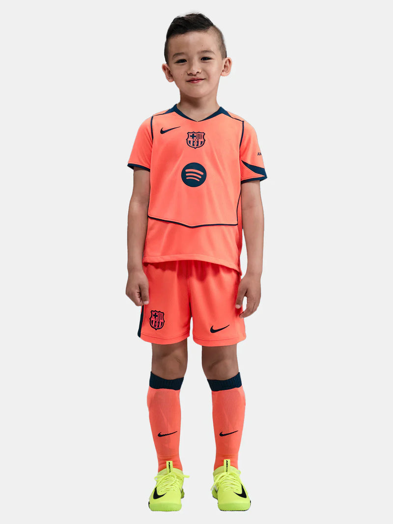 Camisa e Pantalones Cortos para Niño FC Barcelona Third 25/26