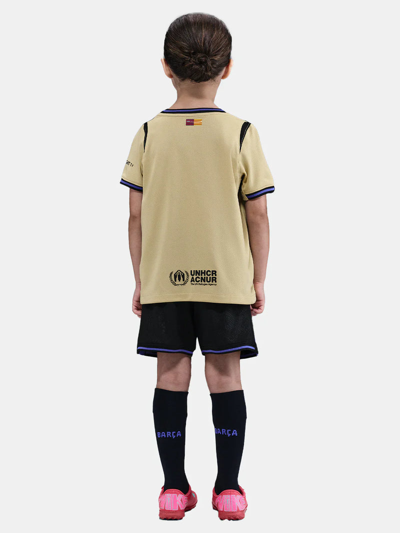 Camisa e Pantalones Cortos para Niño FC Barcelona Away 25/26 - Con Medias