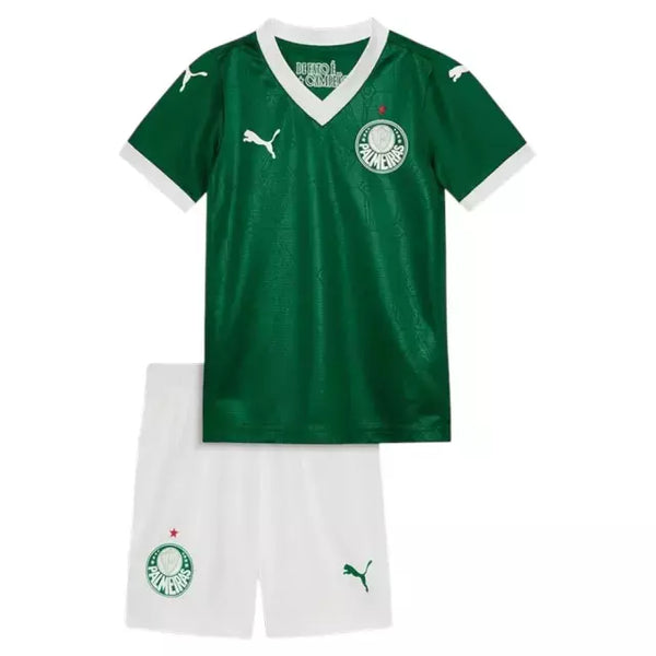 Camiseta y Pantalon Corto para Niño Palmeiras Home 25/26