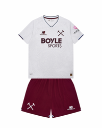 Camiseta y Pantalones Cortos para Niños West Ham United Away 26/27