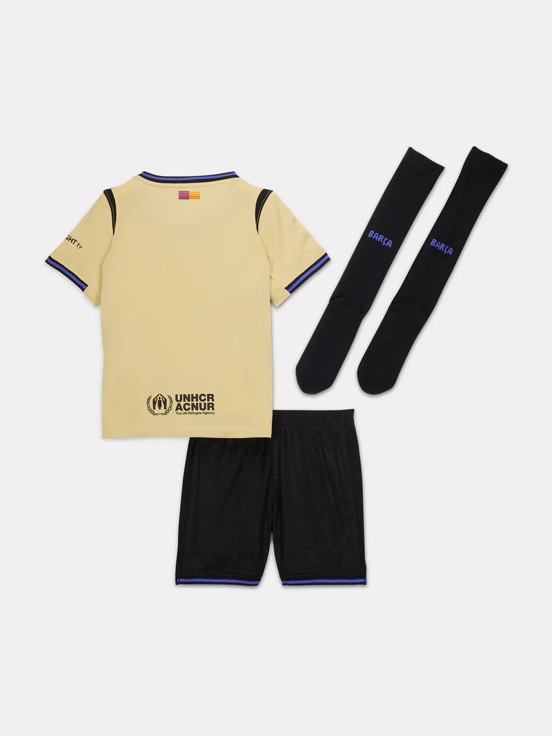 Camisa e Pantalones Cortos para Niño FC Barcelona Away 25/26 - Con Medias