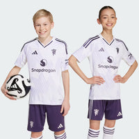 Camiseta y Pantalones Cortos para Niño Manchester United Away 25/26