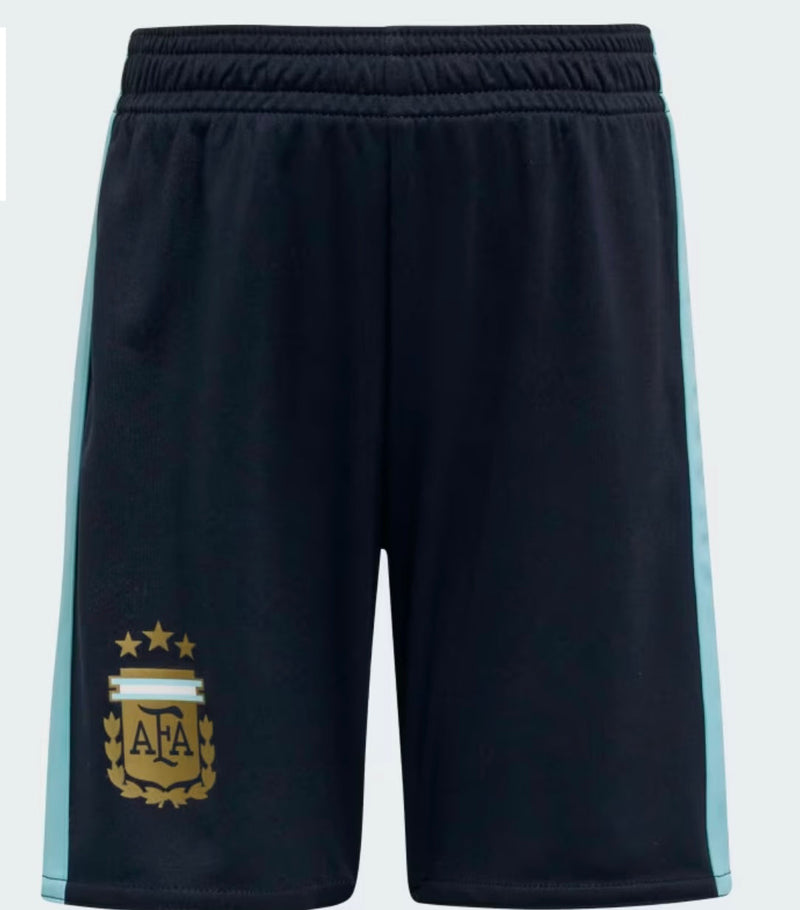 Camiseta y Pantalones Cortos para Niño Argentina - 26/27 - CON PARCHE DE CAMPEÓN DE LA COPA DEL MUNDO