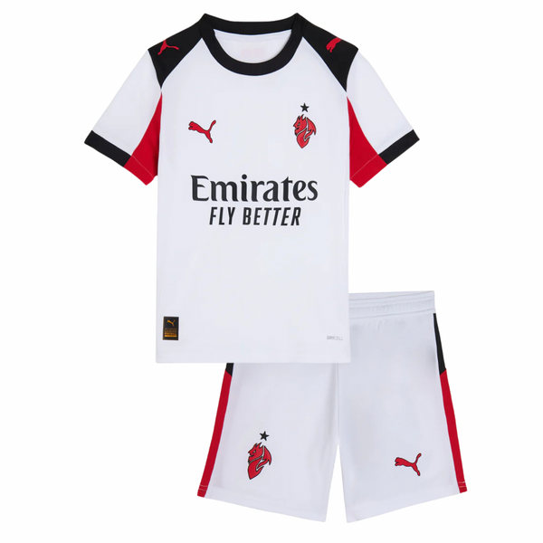Camiseta y Pantalon Corto para Niño AC MILAN  Away 25/26