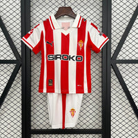 Camisetas y Pantalones Cortos Niños  Sporting Gijon Home 25/26