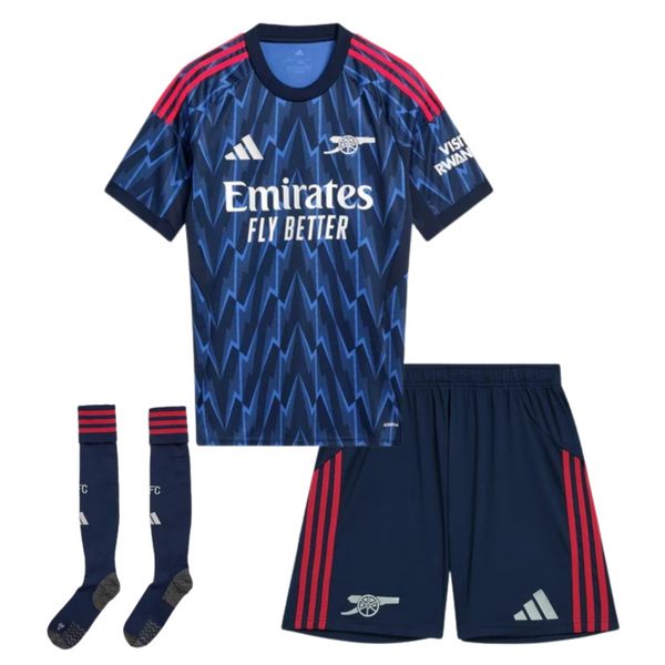 Camisa y Pantalones Cortos para Niños Arsenal Away 25/26 Con Medias