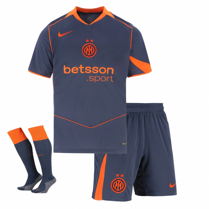 Camiseta y Pantalon Corto para Niño Inter Third 25/26 - Con Medias