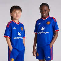 Camiseta y Pantalones Cortos para Niño Manchester United Away 26/27