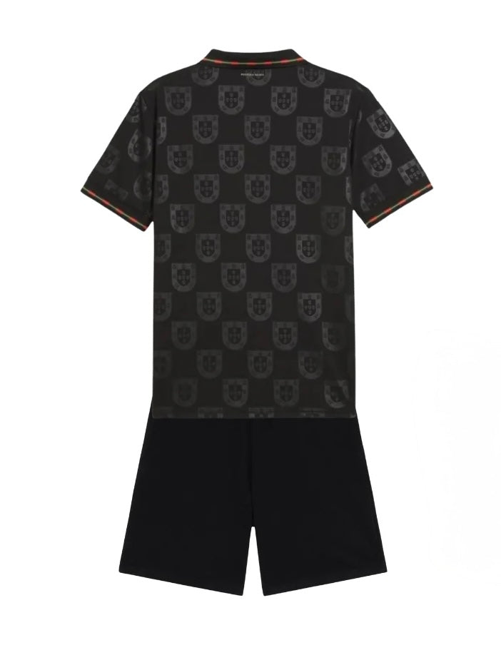 Camisa e Pantalones Cortos para Niño Portugal “Pantera Negra” 25/26