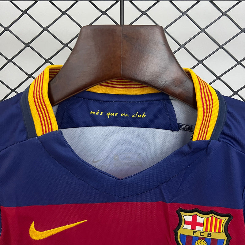 Camiseta y Pantalón Corto Niño FC Barcelona Retro Home 15/16