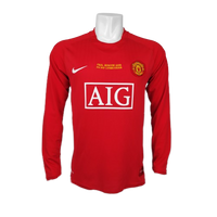 Camiseta retro Manchester United Home  manga larga 2007/2008