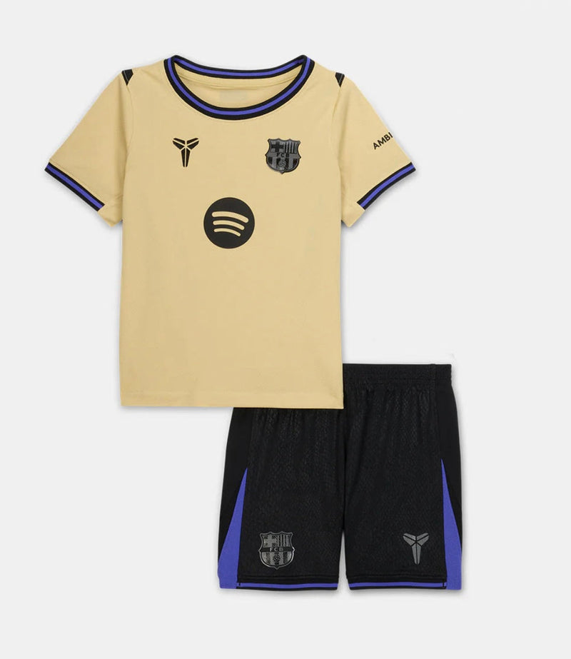 Camisa e Pantalones Cortos para Niño FC Barcelona Away 25/26