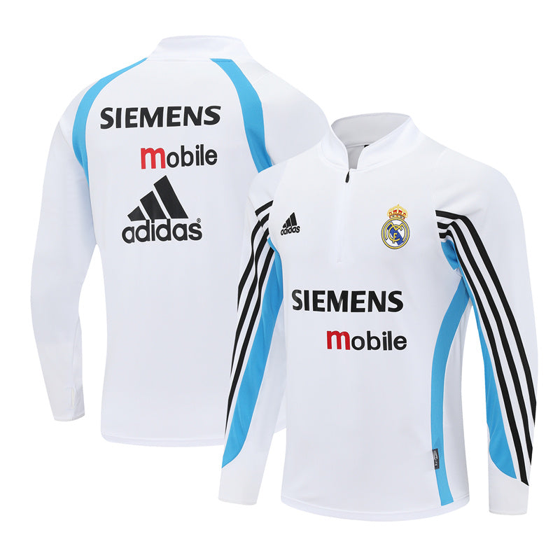 Camiseta de entrenamiento retro de manga larga del Real Madrid 03/04