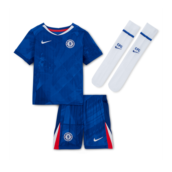 Camisa y Pantalones Cortos para Niños Chelsea Home 25/26-Con Medias