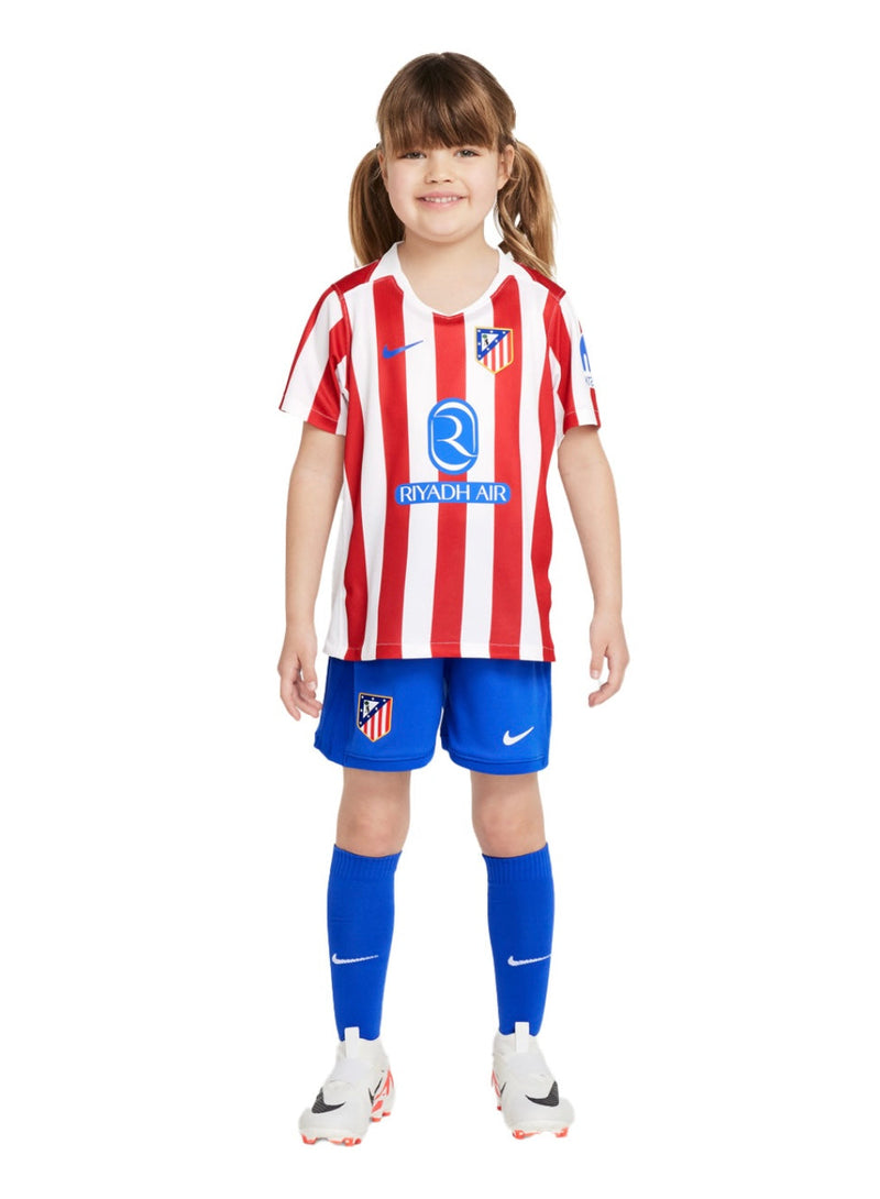 Camiseta y Pantalones Cortos para Niños Atletico de Madrid Home 25/26 - Con Medias