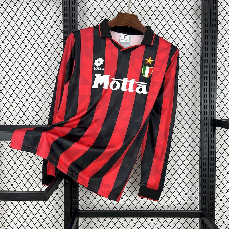 Camiseta Retro AC Milan Home 93/94 manga larga