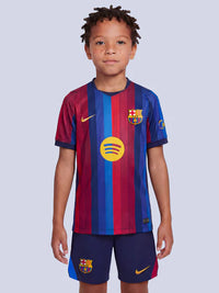 Camisa e Pantalones Cortos para Niño FC Barcelona Home 26/27