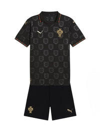 Camisa e Pantalones Cortos para Niño Portugal “Pantera Negra” 25/26