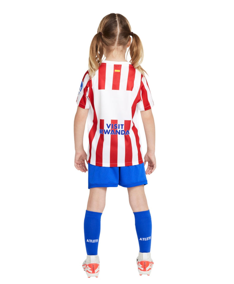 Camiseta y Pantalones Cortos para Niños Atletico de Madrid Home 25/26 - Con Medias