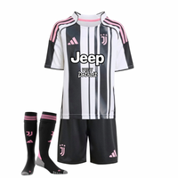 Camisa y Pantalones Cortos para Niños Juventus Home 25/26 - Con Calzettoni