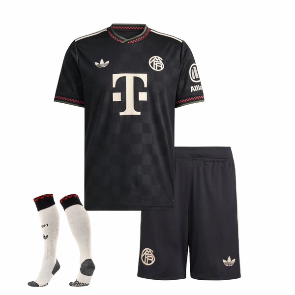 Camiseta y Pantalones Cortos para Niños Bayern de Múnich Third 25/26 - Con Medias