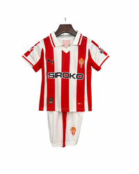 Camisa e Pantalones Cortos para Niño Sporting Gijon Home 25/26