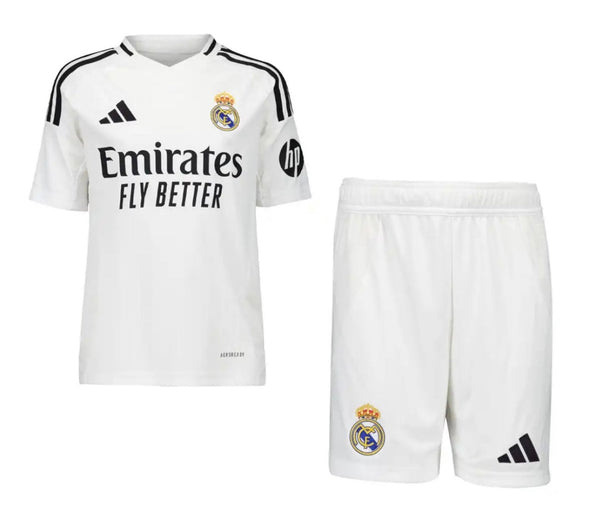 Camiseta y Pantalones Cortos Niños Real Madrid Home 24/25
