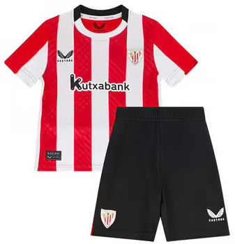 Camisetas y Pantalones Cortos Niños Athletic Bilbao Home 24/25