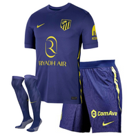 Camiseta y Pantalones Cortos para Niños Atletico de Madrid Away 25/26 - Con Medias
