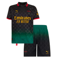 Camiseta y Pantalon Corto para Niño Black PUMA X AC MILAN X OFF-WHITE 24/25